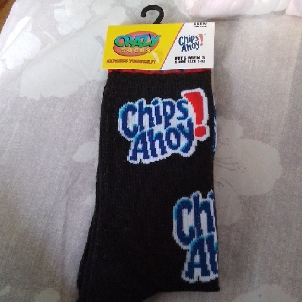 Chips Ahoy Black Crew Casual Socks